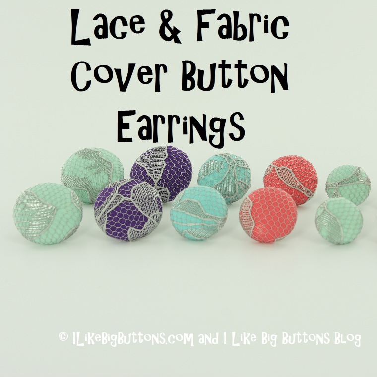 Lace Cover Button Earrings pic Title